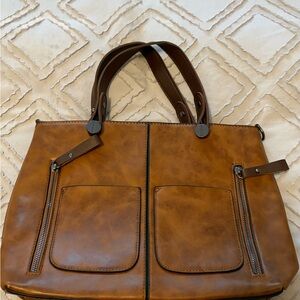 Brown Leather Tote Bag